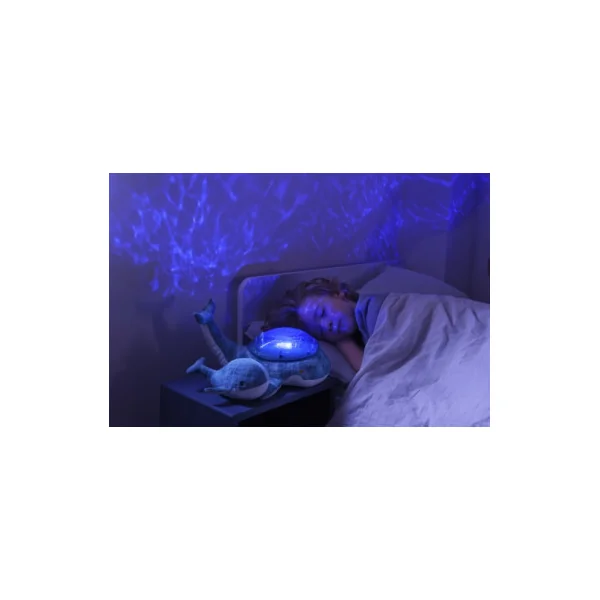 Tranquil whale blue family Peluche musicale à projections - Cloud b