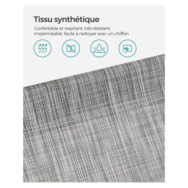 Transat de Jardin avec Parasol Bain de Soleil Pliable avec Pare-Soleil Grège