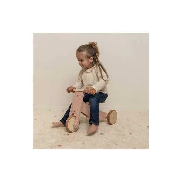Tricycle en bois rose - Little Dutch