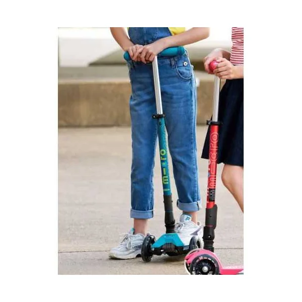 Trottinette Maxi Micro Deluxe Pliable LED Vert - Micro Mobility