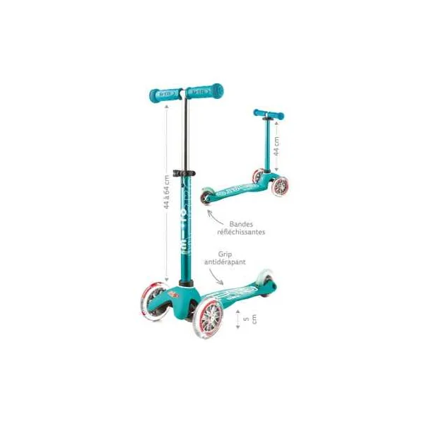 Trottinette Mini Micro Deluxe LED Aqua - Micro Mobility