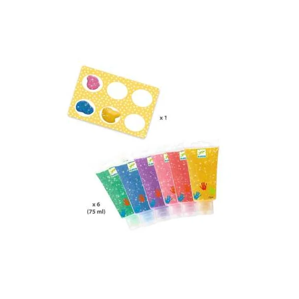 Tubes de peinture à doigts Paillettes - Djeco