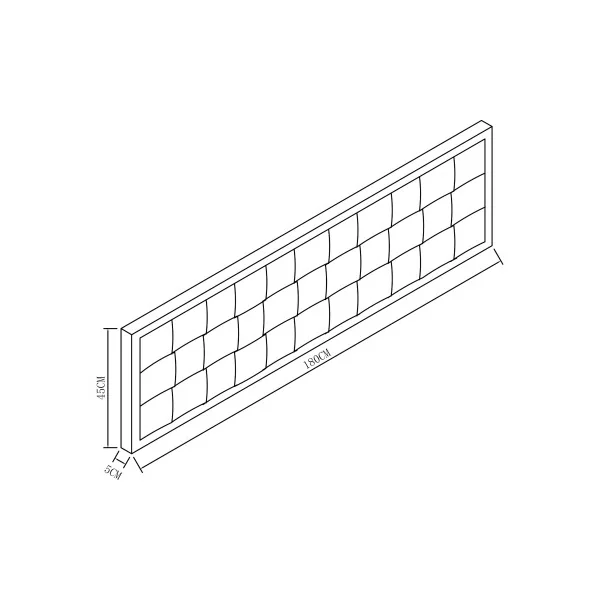 Tête de Lit Velours 180 x 45 cm Gris