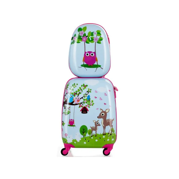 Valise et sac à dos enfant à roulettes 31,5x22x47cm