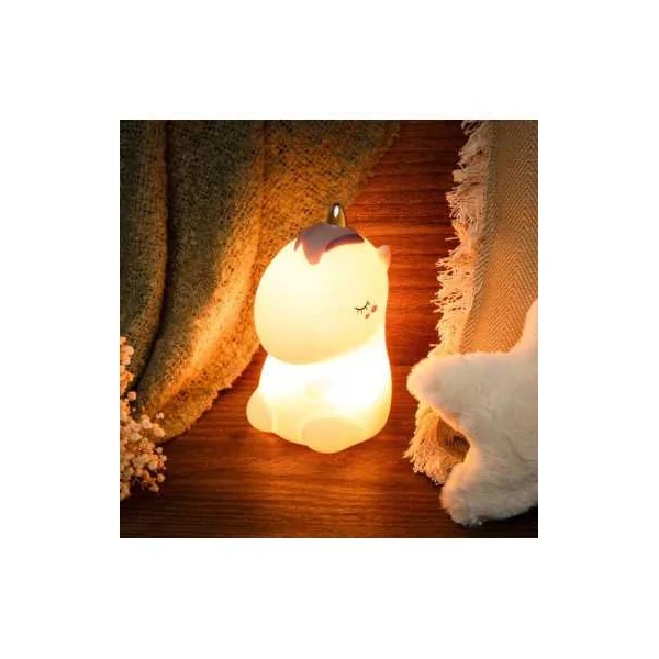 Veilleuse licorne rose pailletée
