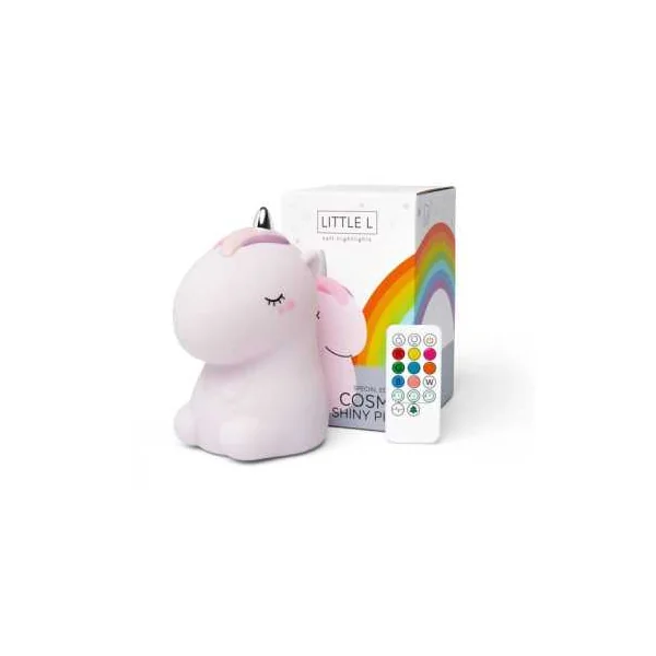 Veilleuse licorne rose pailletée