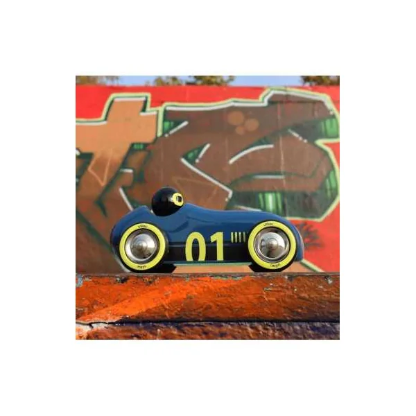 Voiture en bois Old sport Compet’ bleu nuit - Vilac