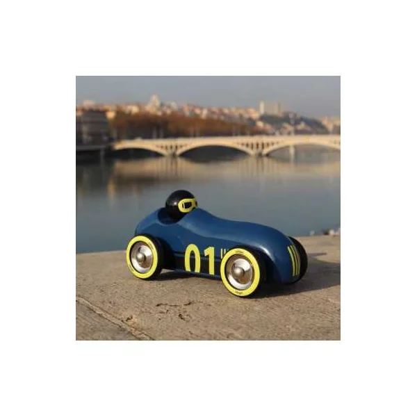 Voiture en bois Old sport Compet’ bleu nuit - Vilac