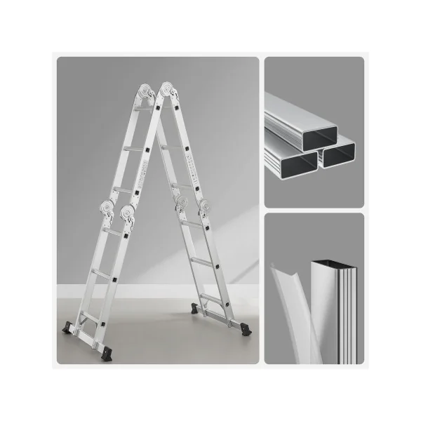 Échelle Pliable Multifonctionnelle Aluminium Résistance 150 kg