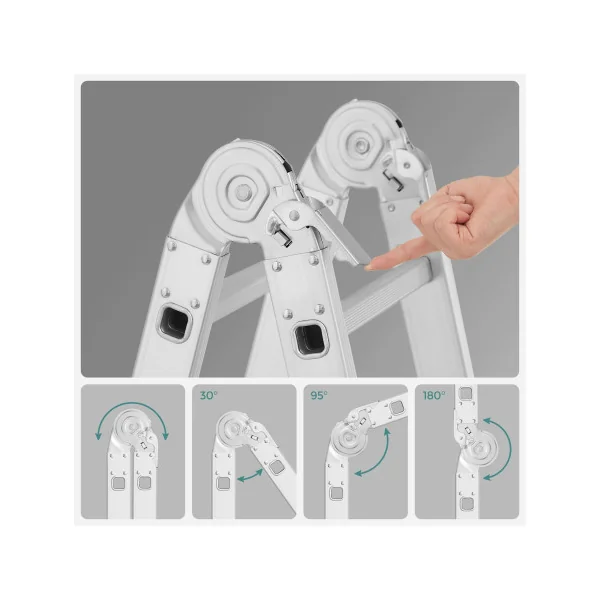 Échelle Pliable Multifonctionnelle Aluminium Résistance 150 kg