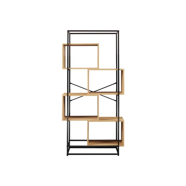 Étagère Autoportante 4 Cubes 80 x 33 x 160 cm Noir Chêne