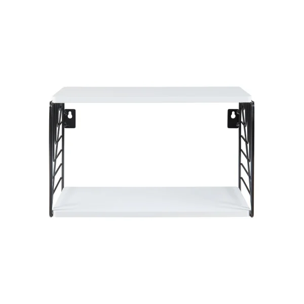 Étagère Murale 39 x 18 x 23 cm Design Noir Blanc