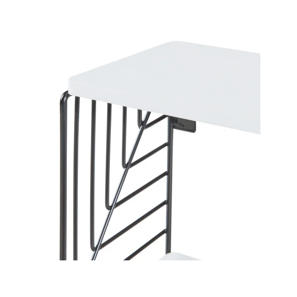 Étagère Murale 39 x 18 x 23 cm Design Noir Blanc