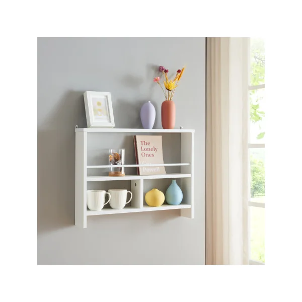 Étagère Murale Blanche 60 x 11 x 45 cm 3 Compartiments