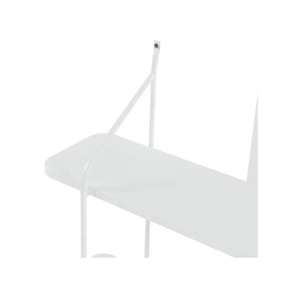 Étagère Murale Blanche 80 x 21 x 100 cm Noir et Acier Blanc