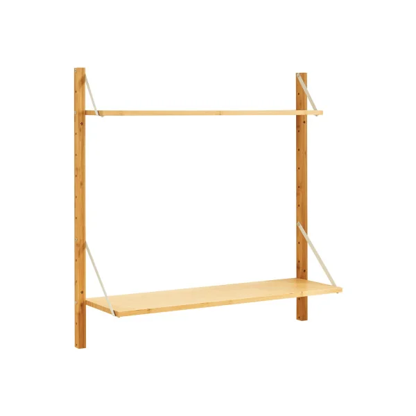 Étagère Murale en Bambou 85 x 25 x 85 cm 2 Niveaux