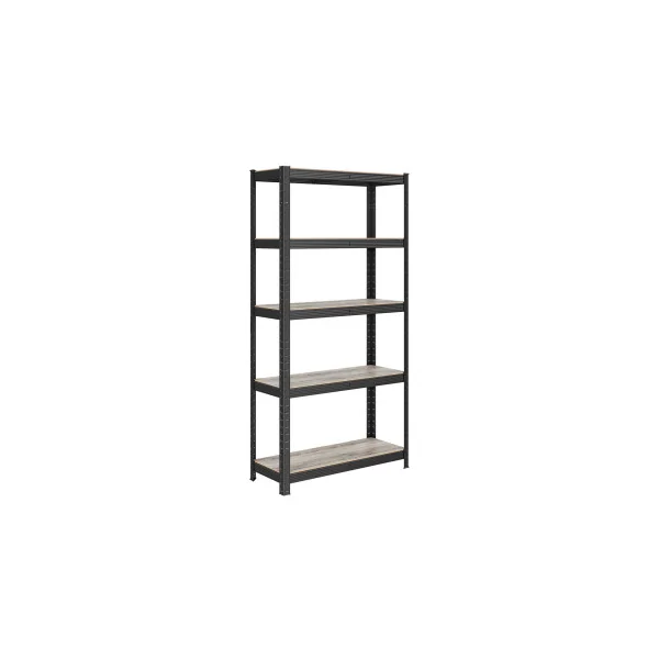 Étagère Noir 75 x 30 x 150 cm 5 niveaux Rack Rangement Stockage Charge Lourde 650 kg