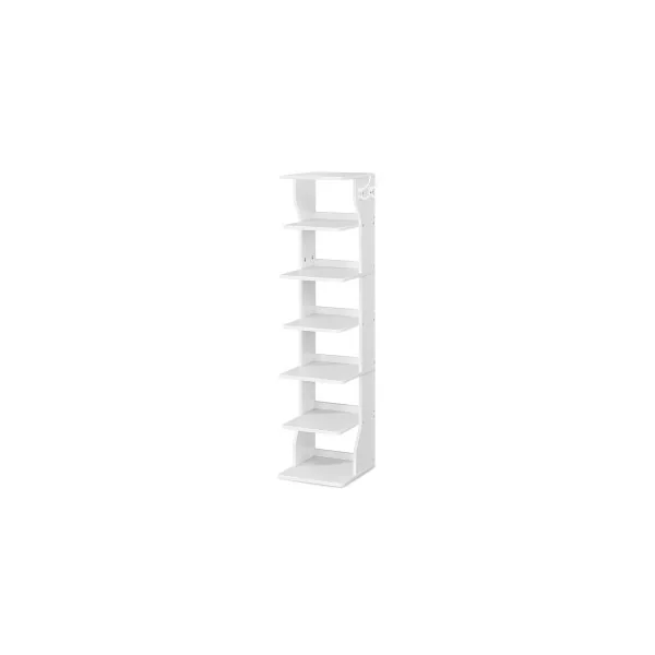 Étagère à Chaussures 6 niveaux Blanc Meuble Chaussures